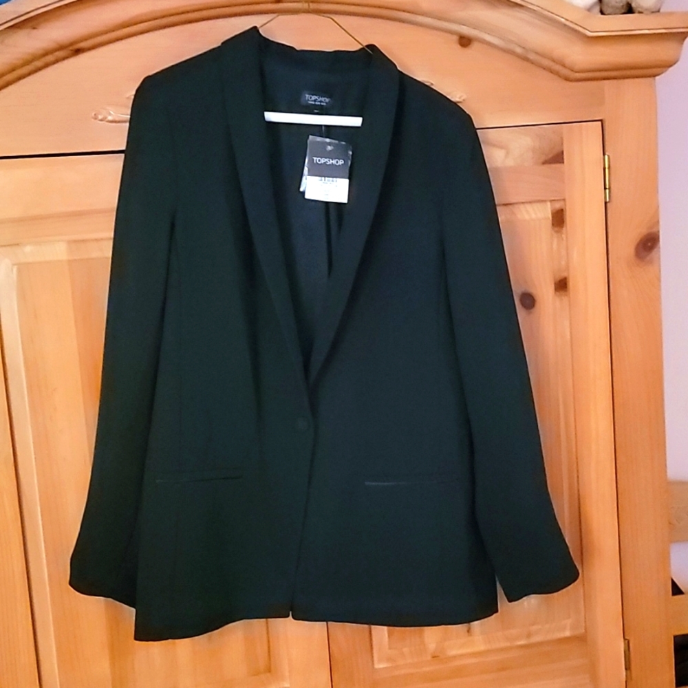 NWT - Black Topshop Blazer Sz 10